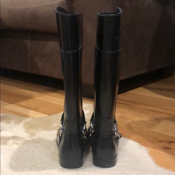 Black Michael Kors Rain Boots - Picture 3 of 5